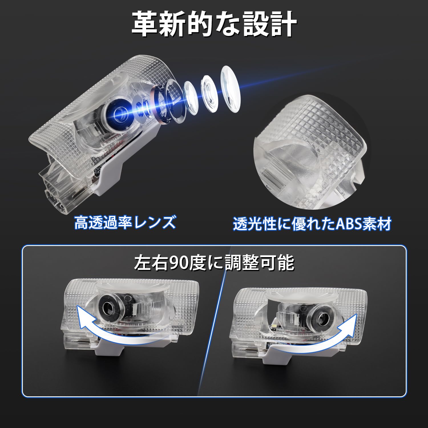 Amazon | Kotesoto アルファード 40・30系 LEDカーテシランプ AGH4#W